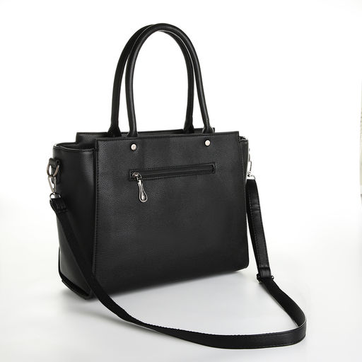 Сумка женская тоут, на молнии, цвет чёрный - Simaland фото 2