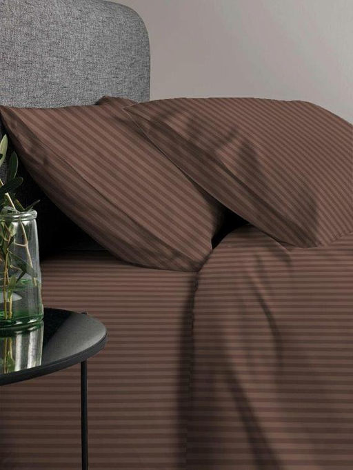 Комплект постельного белья 1,5-спальный, перкаль (Лунная соната, шоколад)