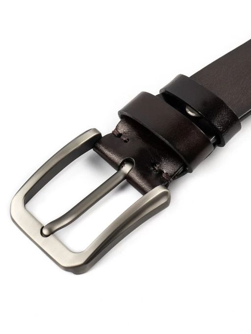 Мужской кожаный ремень Dierhoff ДРК 3055/1-40 Коричневый