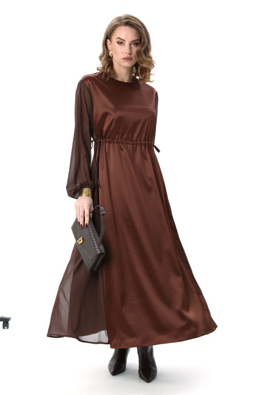 Платье NIKVA н991-2 шоколад  фото 2