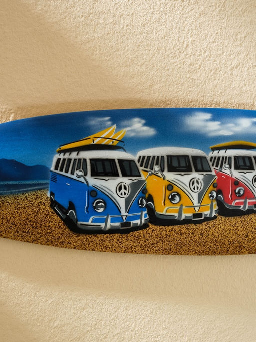 Панно «Доска для сёрфа Три Сплитти», дерево, 40×11 см