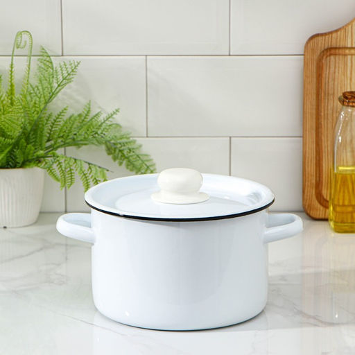 Кастрюля эмалированная, 2.9 л, d=20 см, цилиндрическая, МИКС