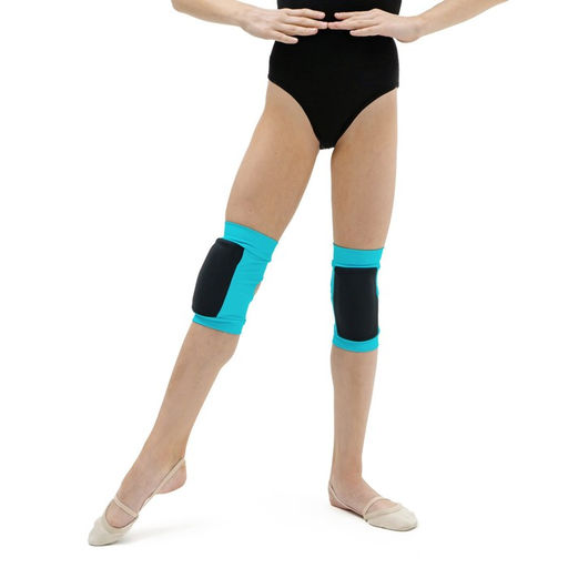 Наколенники для гимнастики и танцев Grace Dance, с уплотнителем, р. XXS, цвет чёрный/голубой  фото 5