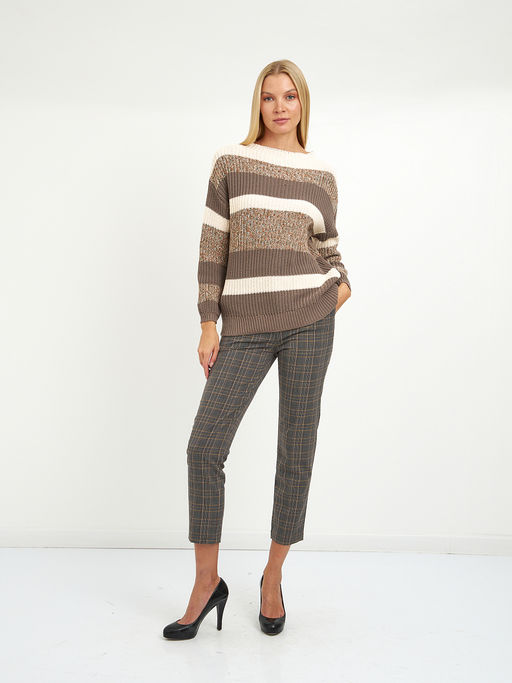 джемпер женский из хлопка в широкую полоску - Glenfield фото 2