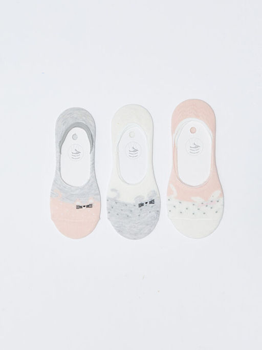 Desenli Kad?n Babet ?orap 3l?