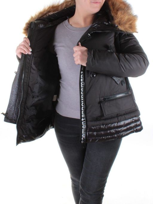 H1053 BLACK Куртка демисезонная женская Enovich - Фабричный китай фото 8