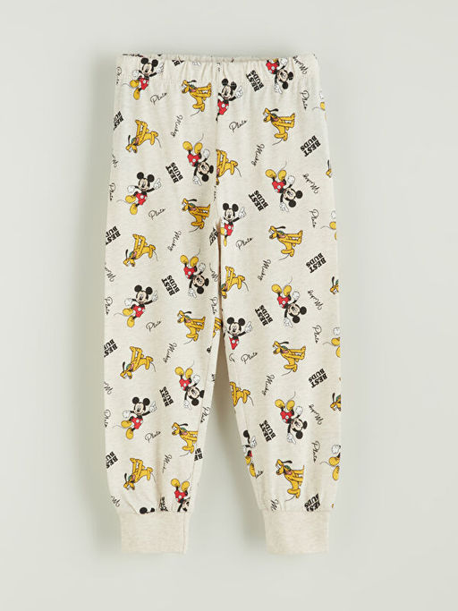 Beli Lastikli Mickey Mouse Bask?l? Erkek ?ocuk Pijama Alt