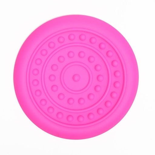 Фрисби НЛО , 18,6 см, жесткая термопластичная резина, розовый - Пижон фото 4