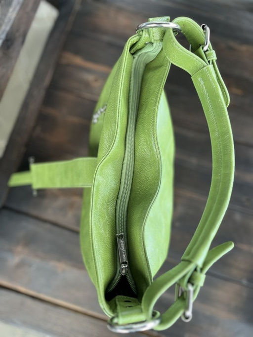 Женская сумка хобо из эко кожи 007 Зеленый - Cidirro фото 4