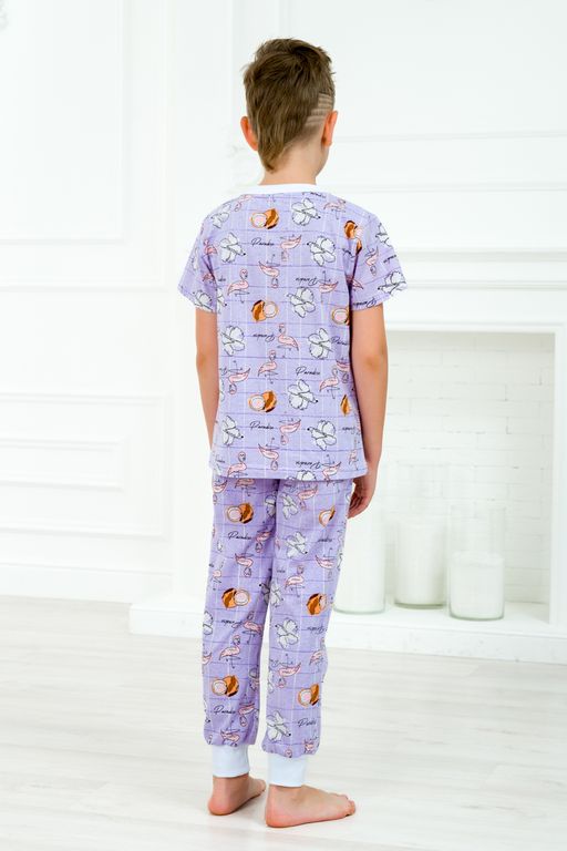 Пижама детская из футболки и брюк из кулирки Фламинго - Амадэль фото 8