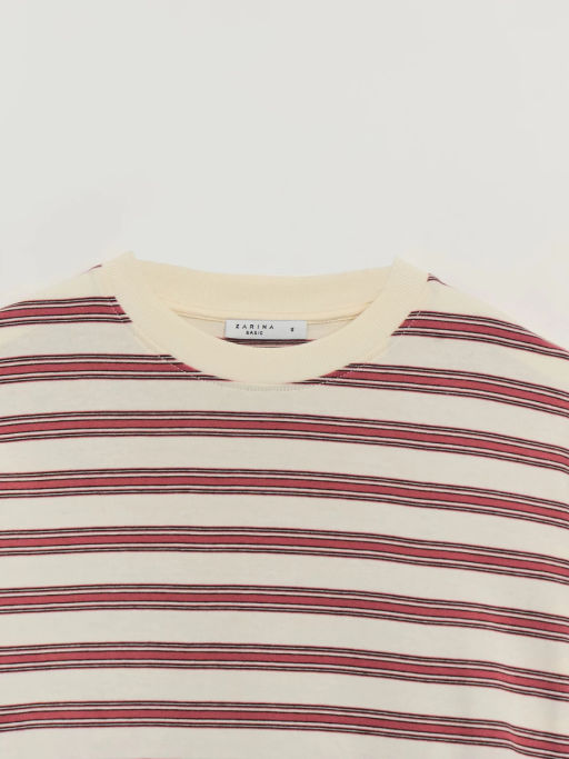 Базовый лонгслив из хлопка с принтом / Zarina  фото 3