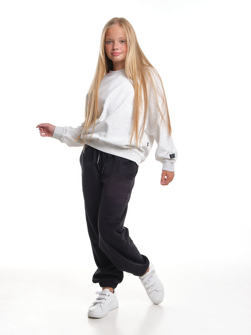 Свитшот для девочки 22-7633 св.серый - Mini maxi фото 11