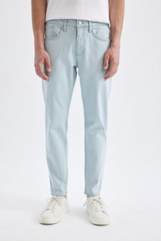 Slim Tapered Fit Dar Kal?p Normal Bel Daralan Paca Jean Pantolon