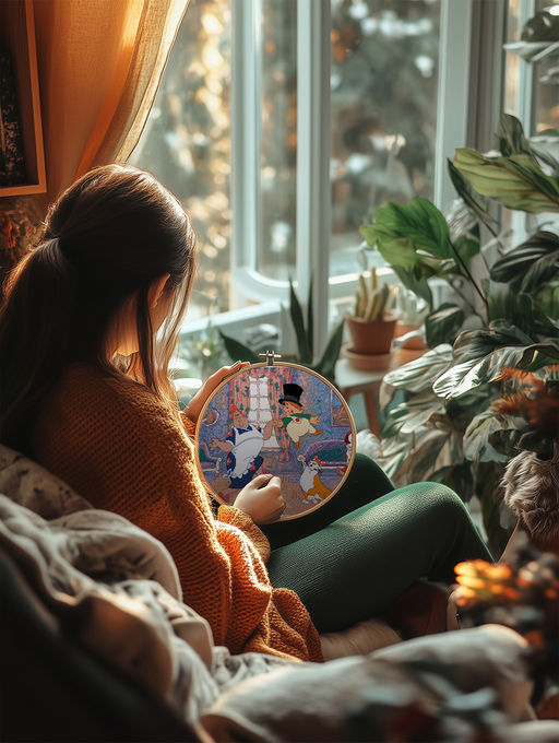 Набор для вышивания PANNA CMF-D-7543 В веселой компании 32 х 23 см