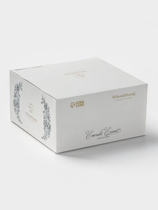 Чайная пара WY Emerald Essence, фарфор, 220 мл, белая