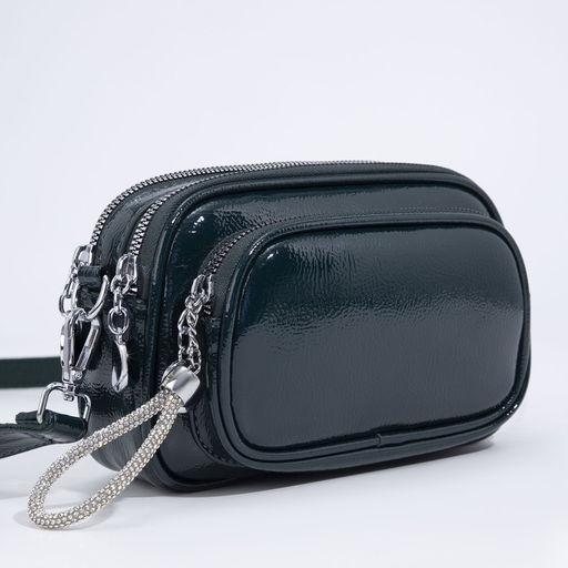 Сумка кросс-боди на молнии, цвет зелёный - Simaland фото 7