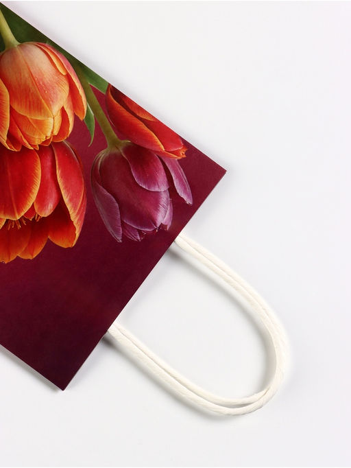 Цена за 3 шт. Пакет подарочный крафт, С 8 Марта!, 15?8?21 см