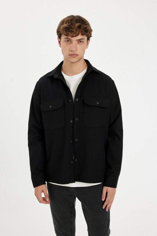 Рубашка с длинным рукавом Relax Fit - Defacto фото 4