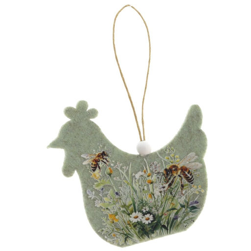 Набор из 6-ти изделий декоративных подвесных "Курица/Петух" (7,5*0,5*7,5), L25 W9 H1,5 см