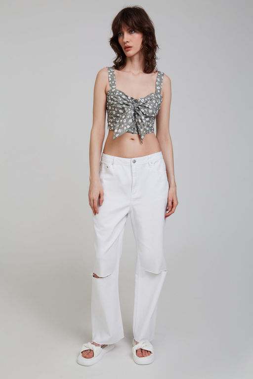 Блузка-топ в красно-белую клетку - Incity фото 2