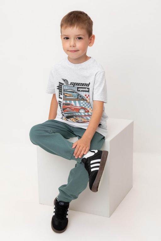 Crockid _ КР 302712-1/св.серый меланж к546 фуфайка (футболка) для мал  фото 4