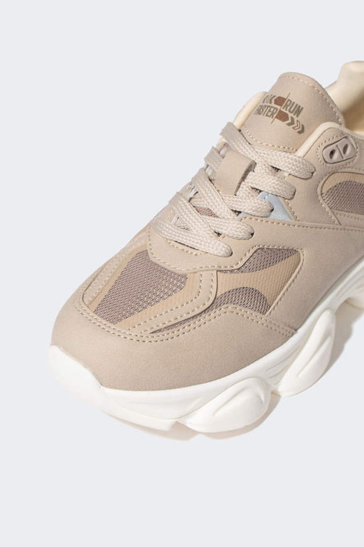 Женские спортивные туфли из искусственной кожи на толстой подошве со шнуровкой - Defacto фото 5