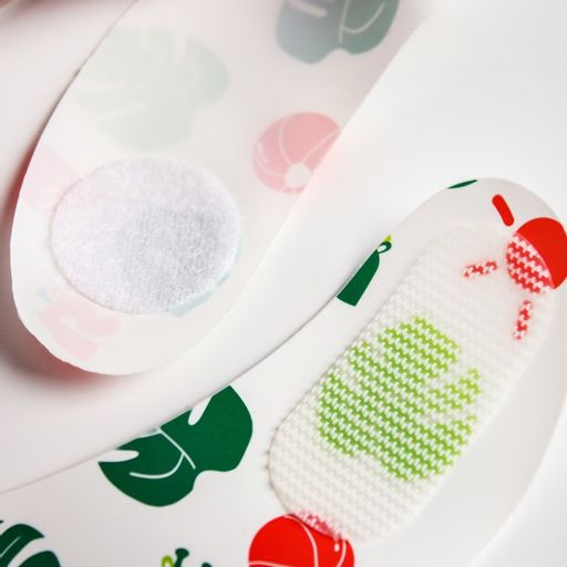 Нагрудник для кормления Крошка Я непромокаемый на липучке, цвет зеленый  фото 3