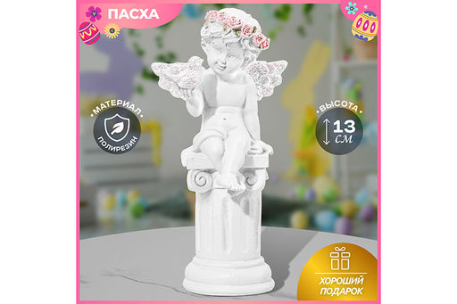 Статуэтка 6,5*6*13,5 см Ангелочек на колонне