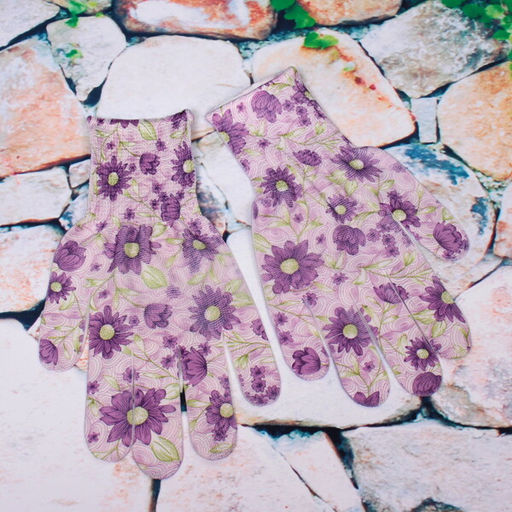 Цена за 5 шт. Перчатки нейлоновые "Лайт-Маргаритки" 8 р-р б/блистера