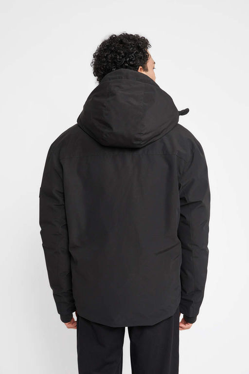 Водоотталкивающее водонепроницаемое пальто приталенного кроя DeFactoFit с капюшоном и молнией  фото 11