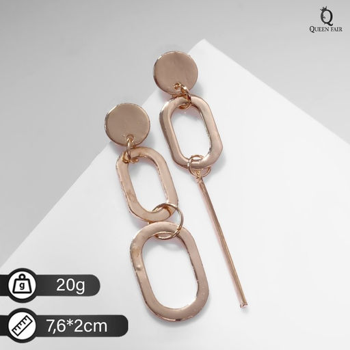 Серьги висячие «Притяжение» стиль, цвет золото, 7.6 см