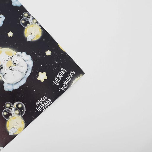 Цена за 10 шт. Бумага упаковочная глянцевая Снежная нежность, 70 х 100 см - Дарите счастье фото 3