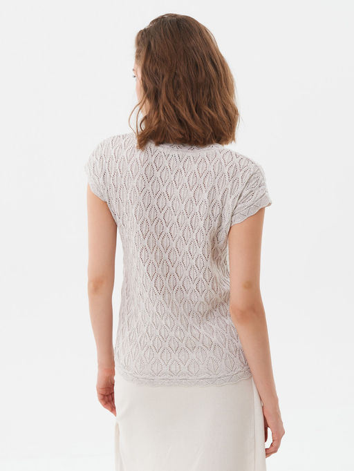 Джемпер короткий рукав л0677 лен 1