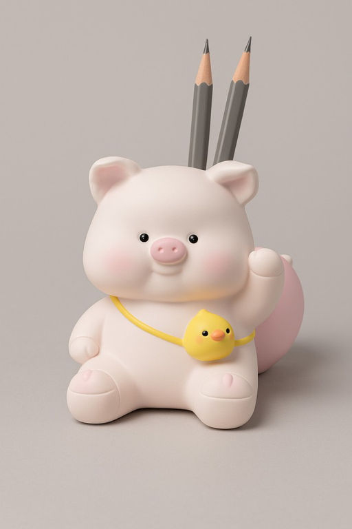 Подставка для канцелярских принадлежностей Luck pig, pink