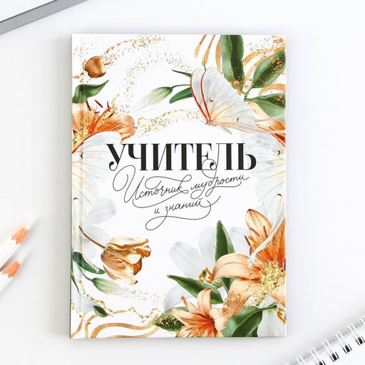 Подарочный набор, ежедневник А6, 80 л., ручка шариковая «Учитель»