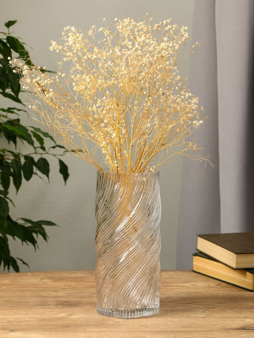 Ваза «Бриджит», 24.5×11 см, стекло, прозрачная