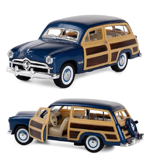 Kinsmart. Модель арт.KT5402/3 "Ford Woody Wagen 1949" 1:40 (синяя) инерц.