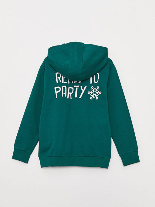 Kap??onlu Y?lba?? Temal? Uzun Kollu Erkek ?ocuk Sweatshirt - Waikiki фото 2