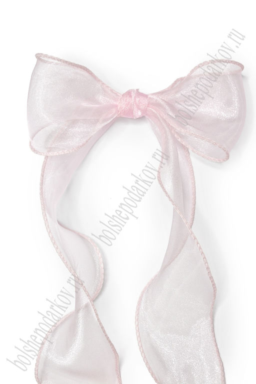 Лента органза с декоративным швом 6 см*10 ярд (SF-7033) нежно-розовый №12