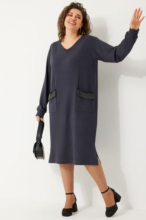 Платье BegiModa 1044 графит фото 4