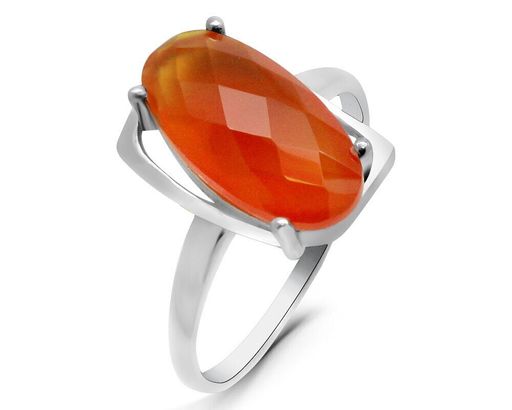 Кольцо из серебра сердолик, Романтика