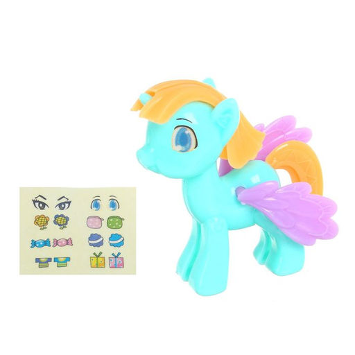 Цена за 20 шт. Пластмассовый конструктор Сказочная лошадка, 5 деталей, наклейки, цвета МИКС - Simaland фото 6