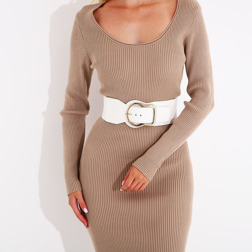 Ремень женский, ширина 8 см, на резинке, пряжка металл, цвет белый - Simaland фото 7