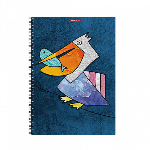 Цена за 2 шт. Тетрадь общая с пластиковой обложкой на спирали ErichKrause Birds, ассорти, А4, 80 листов, клетка  фото 5