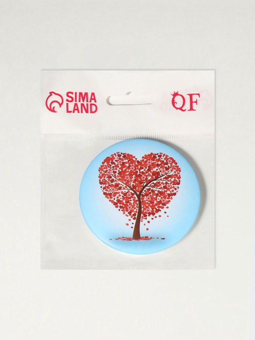 Цена за 3 шт. Зеркало складное «Деревья», d=7.5 см, с увеличением х2, голубой/красный