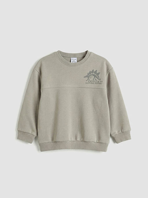 Bask?l? Erkek ?ocuk Sweatshirt ve Pantolon