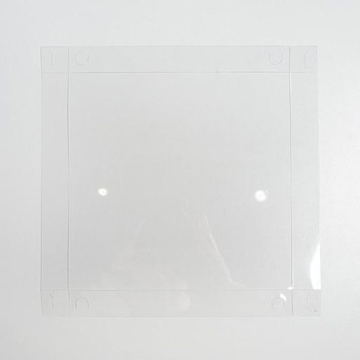 Цена за 5 шт. Коробка для кондитерских изделий новогодняя с пластиковой крышкой Winter time, 21×21×3 см