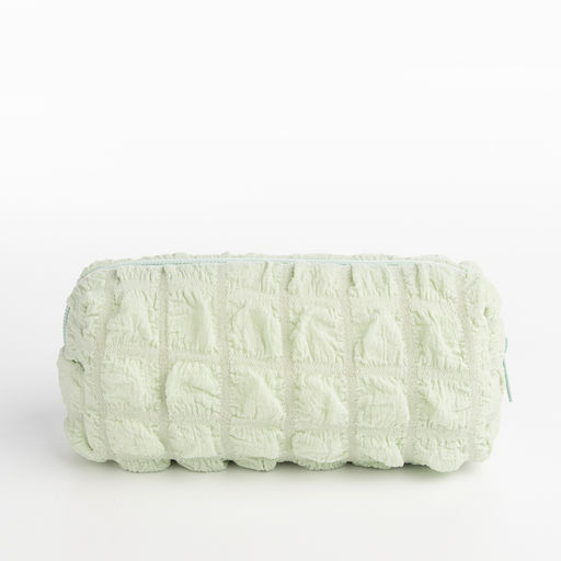 Косметичка на молнии женская, с подкладом, зелёная - Simaland фото 3