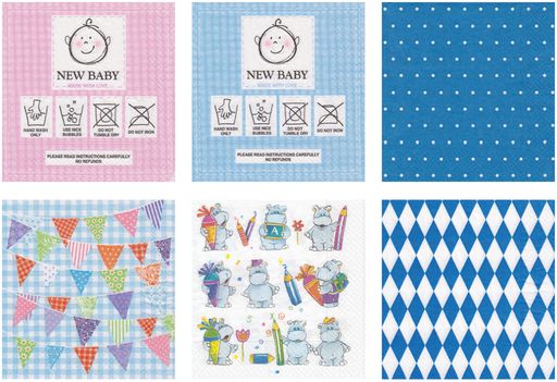 Love2art салфетки бумажные АССОРТИ 3х слойные SDD 33 x 33 12 шт. Набор №1216-15 Мамина радость