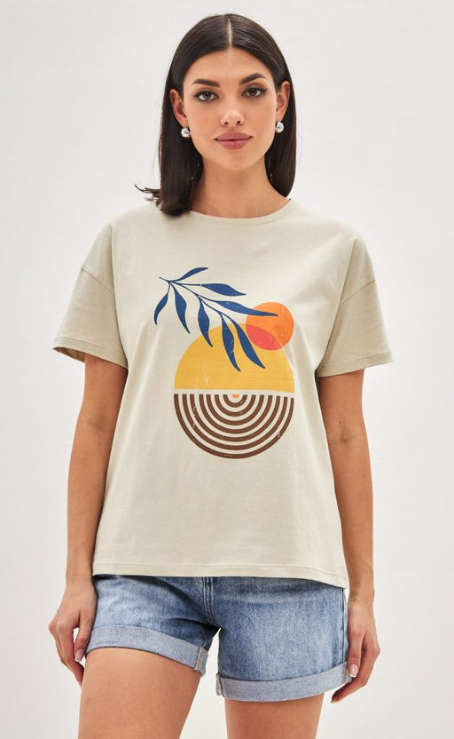 Футболка P412-06-810 beige - Fine joyce фото 3